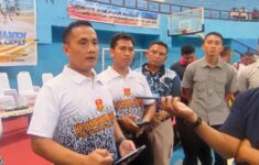 Komandan Resimen Hanud 2 Pasgat, Kolonel Pas Sonni Widiyarso, S.A.P., M.Han., saat diwawancarai di GOR Sudiang Makassar, Jumat 11 September 2026 sore. (Foto: ERANASIONAL/Rio)